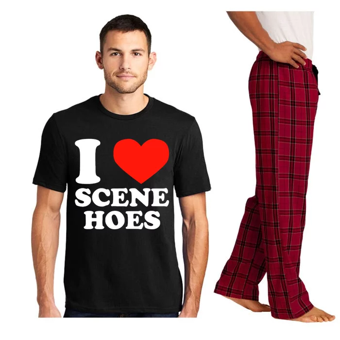 I Love Scene Hoes Funny Heart Hip Hop Cool Sarcastic Humor Pajama Set