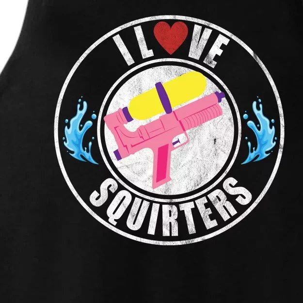 I Love Squirters Funny I Heart Squirters Ladies Tri-Blend Wicking Tank