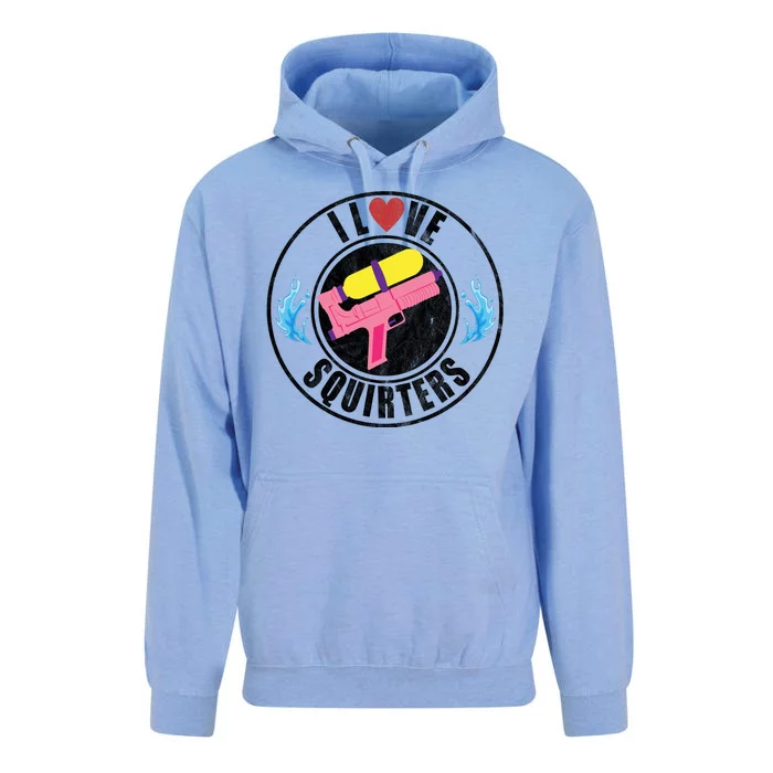 I Love Squirters Funny I Heart Squirters Unisex Surf Hoodie