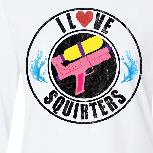 I Love Squirters Funny I Heart Squirters Womens Cotton Relaxed Long Sleeve T-Shirt