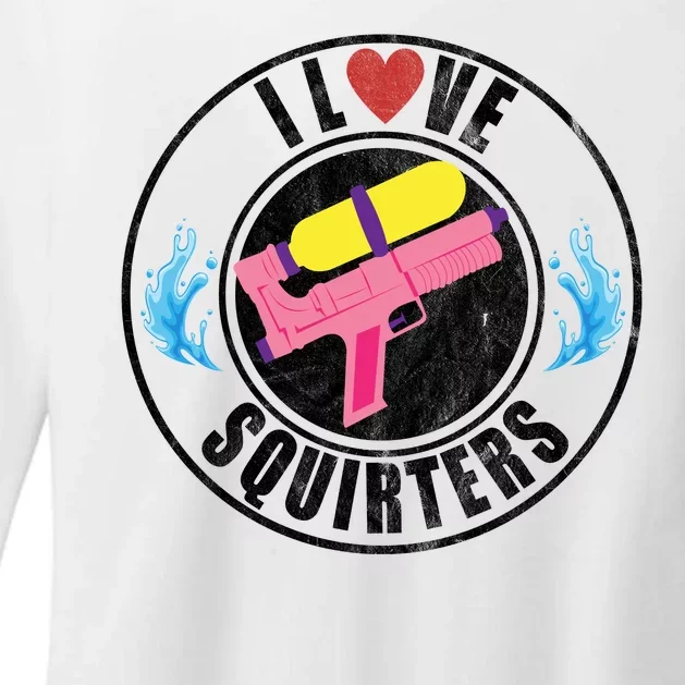 I Love Squirters Funny I Heart Squirters Womens CVC Long Sleeve Shirt