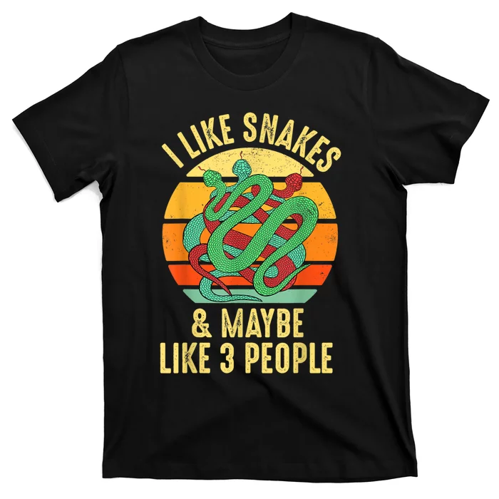 I Like Snakes Retro Reptile Vintage Herpetologist T-Shirt