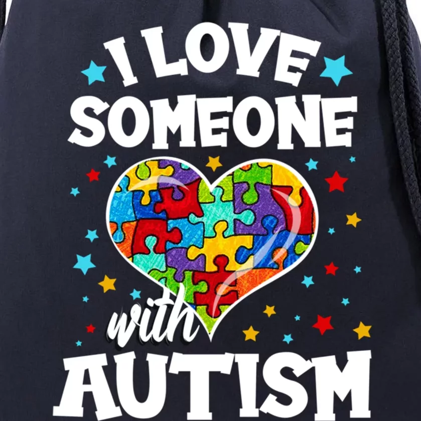 I Love Someone With Autism Gift Drawstring Bag