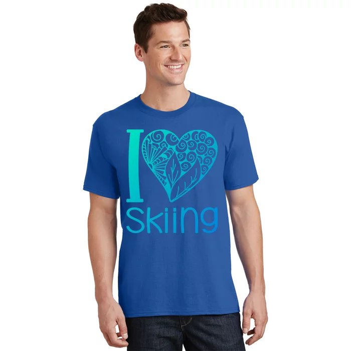 I Love Skiing For Ski Lovers Gift T-Shirt