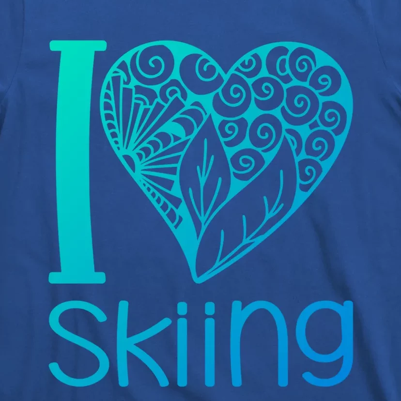 I Love Skiing For Ski Lovers Gift T-Shirt