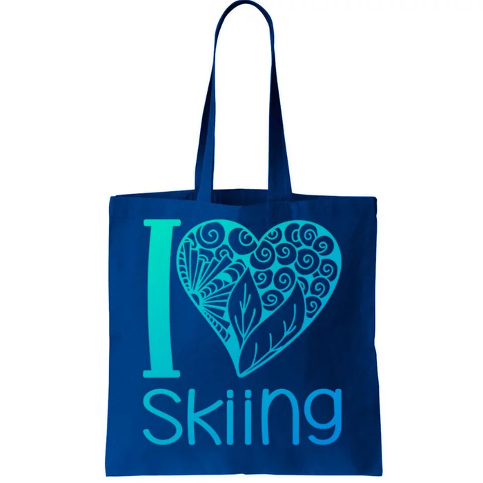 I Love Skiing For Ski Lovers Gift Tote Bag