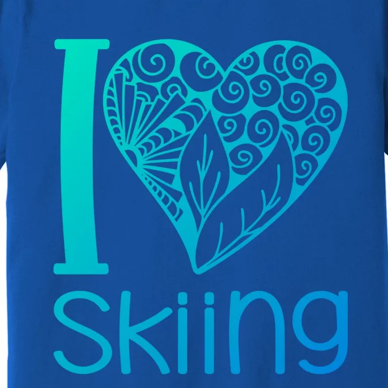 I Love Skiing For Ski Lovers Gift Premium T-Shirt