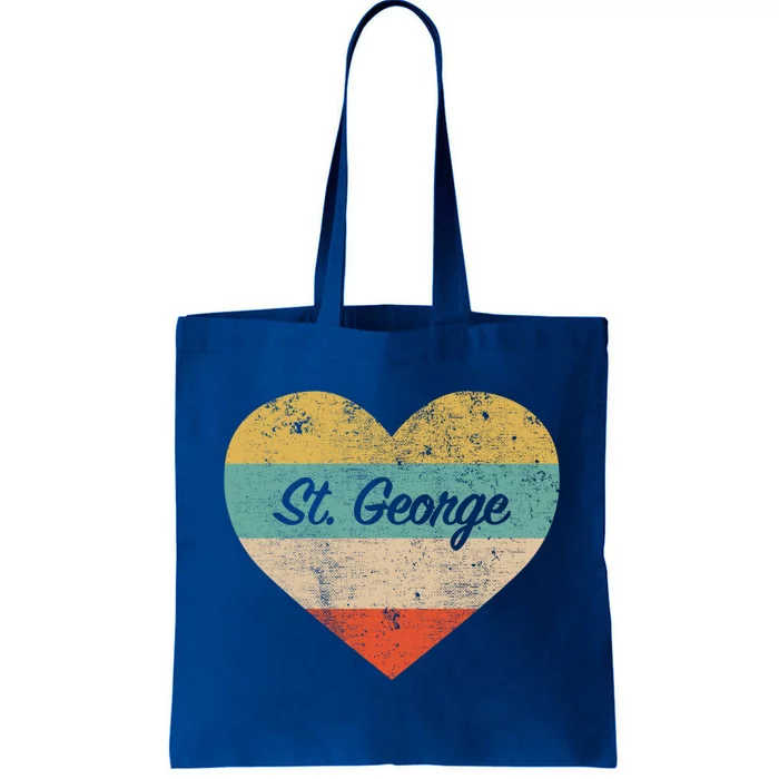 I Love St George Utah Vintage Distressed Retro Great Gift Tote Bag