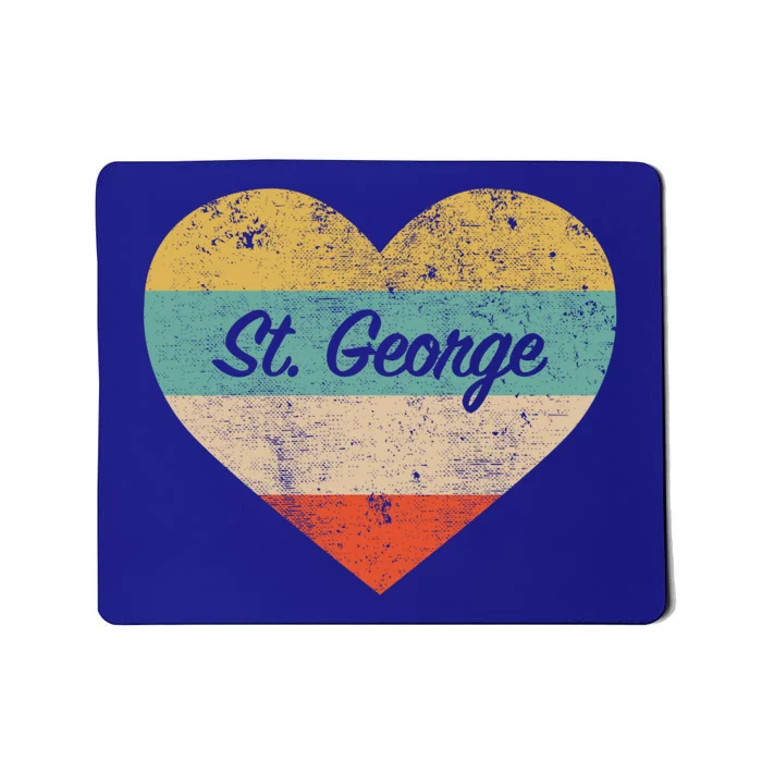 I Love St George Utah Vintage Distressed Retro Great Gift Mousepad