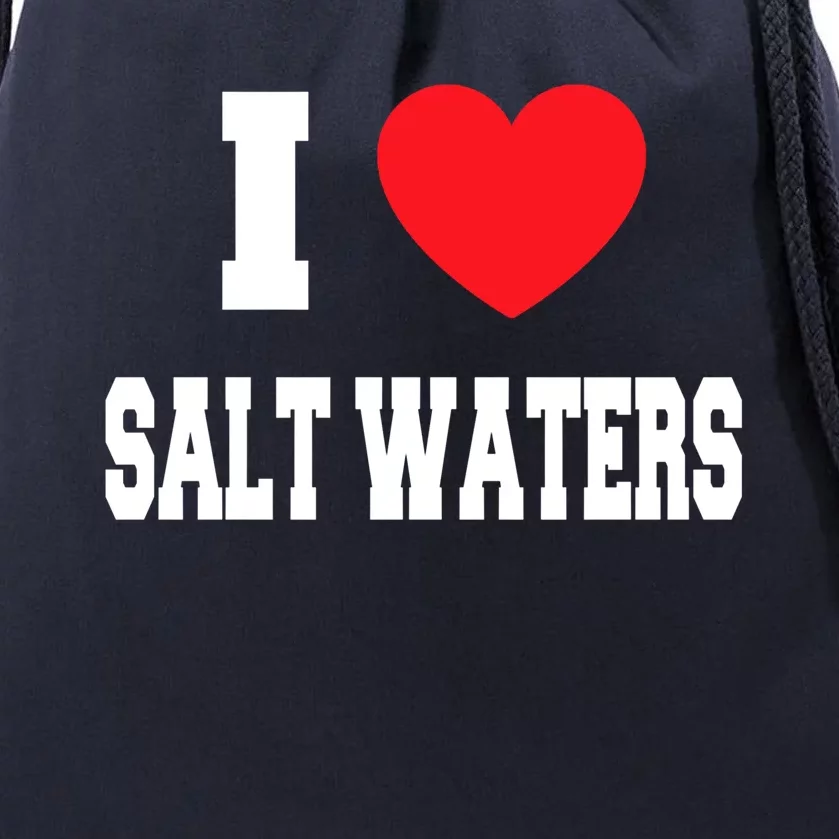 I Love Salt Waters Cute Gift Drawstring Bag