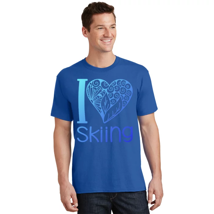 I Love Skiing For Ski Lovers Gift T-Shirt