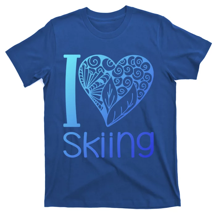 I Love Skiing For Ski Lovers Gift T-Shirt