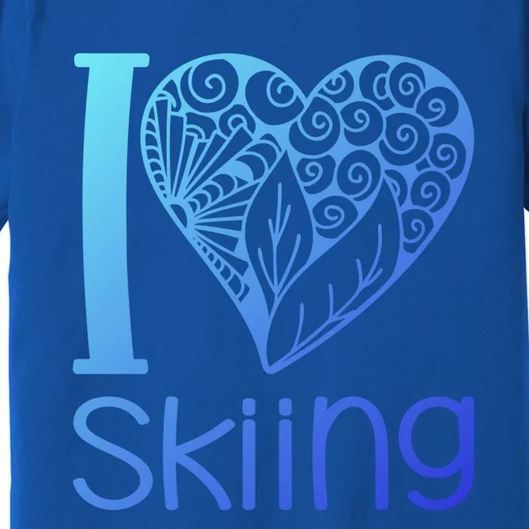 I Love Skiing For Ski Lovers Gift Premium T-Shirt