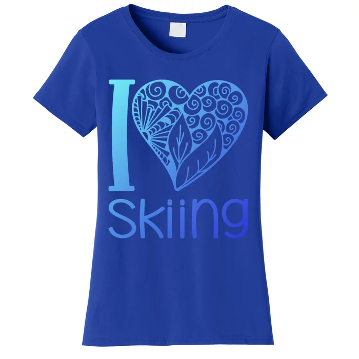 I Love Skiing For Ski Lovers Gift Women's T-Shirt