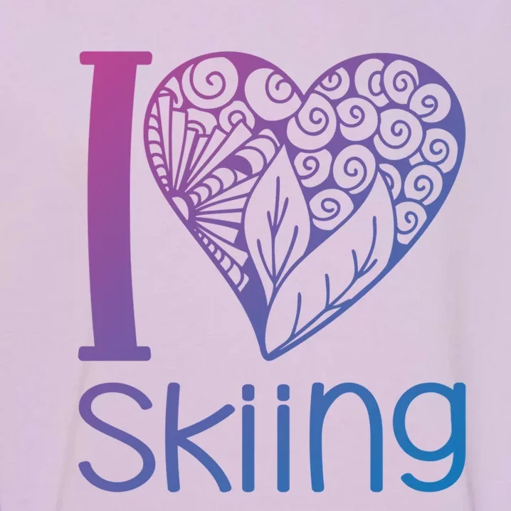 I Love Skiing For Ski Lovers Gift Garment-Dyed Sweatshirt