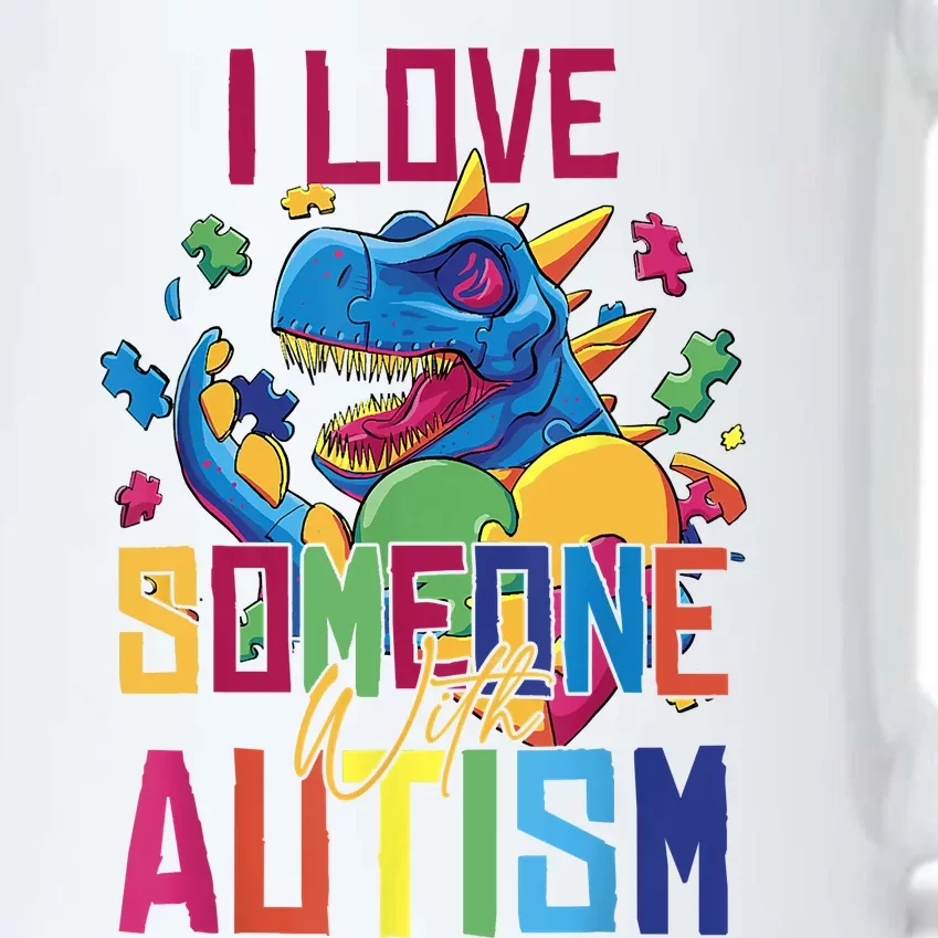 I Love Someone With Autism Funny Autistic Awareness Black Color Changing Mug