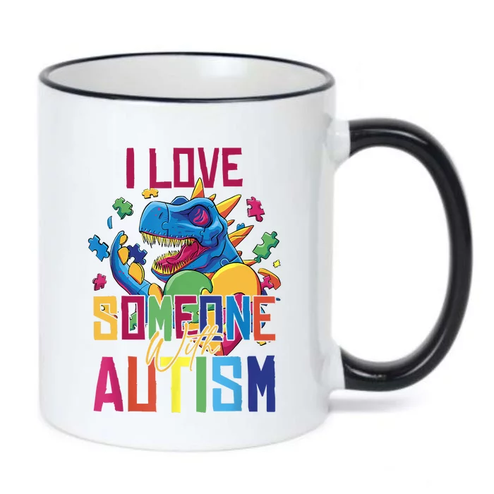 I Love Someone With Autism Funny Autistic Awareness Black Color Changing Mug