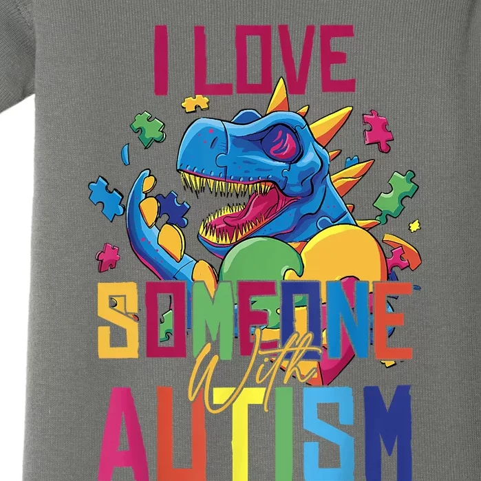 I Love Someone With Autism Funny Autistic Awareness Baby Bodysuit