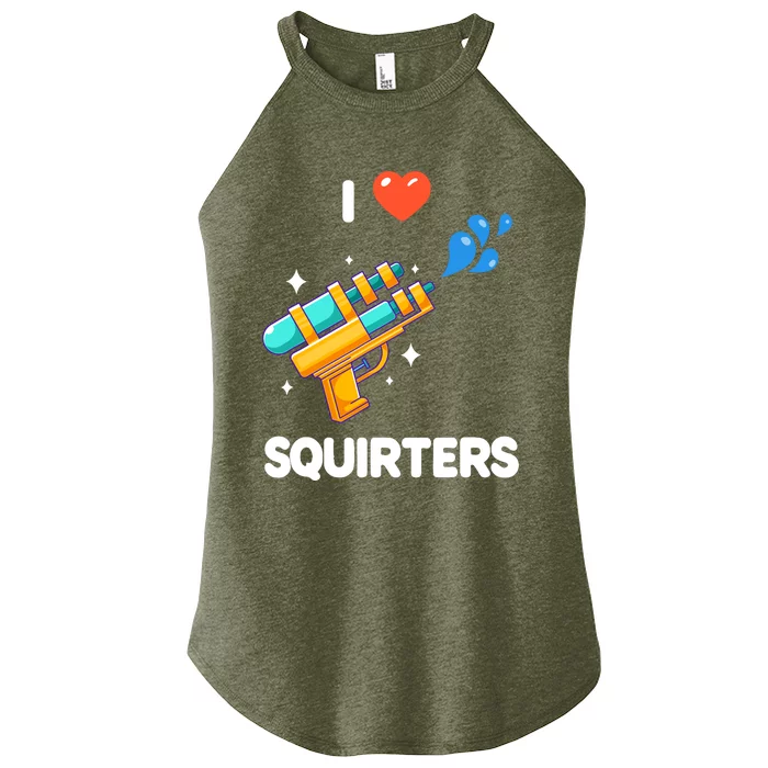 I Love Squirters Women’s Perfect Tri Rocker Tank