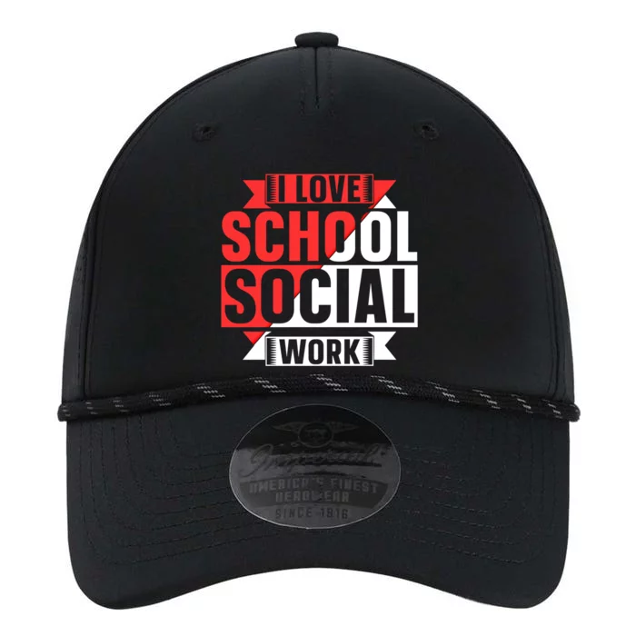 I Love School Social Work Job Colleague School Social Worker Gift Performance The Dyno Cap