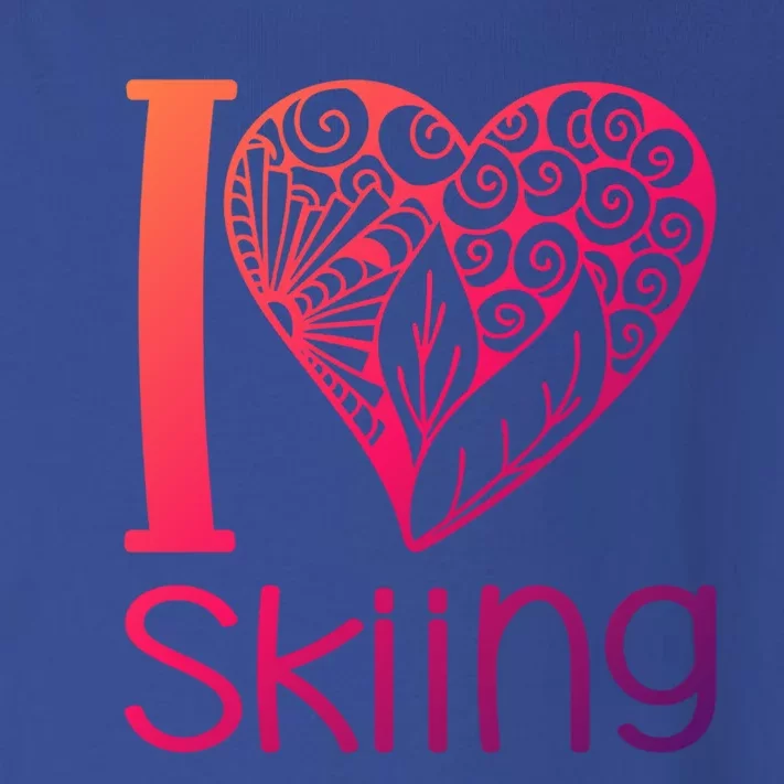 I Love Skiing For Ski Lovers Gift Toddler Long Sleeve Shirt