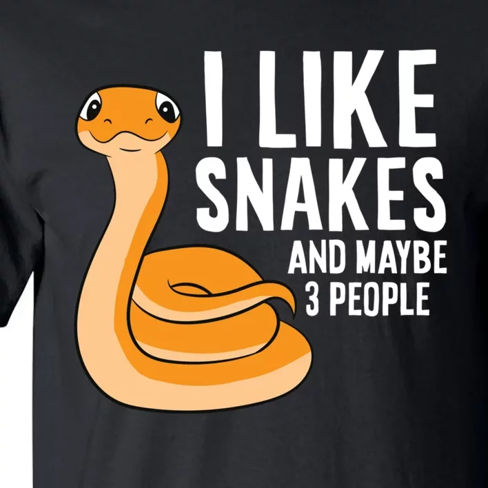 I Like Snakes And Maybe 3 People Snake Reptile Lover Tall T-Shirt