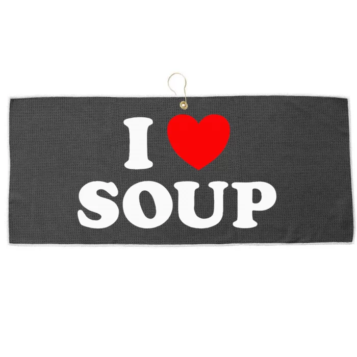 I Love Soup Funny Stew Hot Food Stone Crock Pot Comfort Fan Large Microfiber Waffle Golf Towel