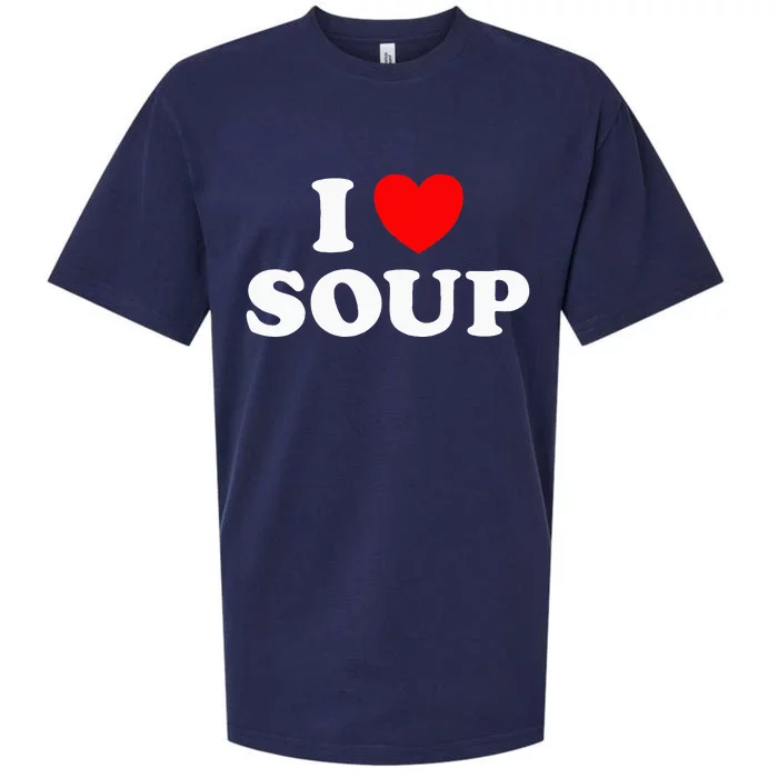 I Love Soup Funny Stew Hot Food Stone Crock Pot Comfort Fan Sueded Cloud Jersey T-Shirt