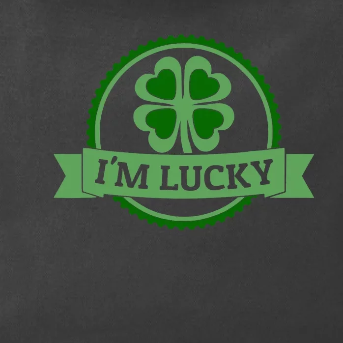 I'm Lucky Shamrock Gift For St Patrick's Day Zip Tote Bag