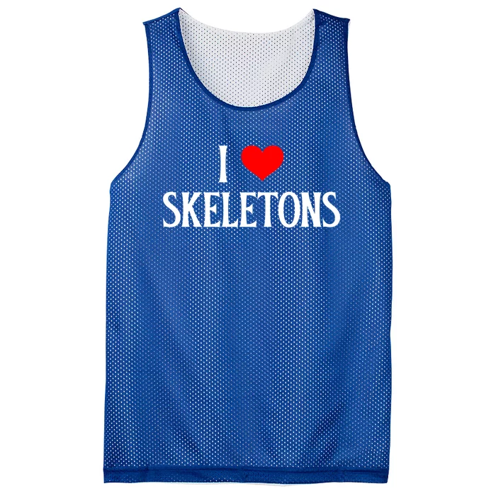 I Love Skeletons I Heart Skeletons Halloween Skeleton Lover Gift Mesh Reversible Basketball Jersey Tank