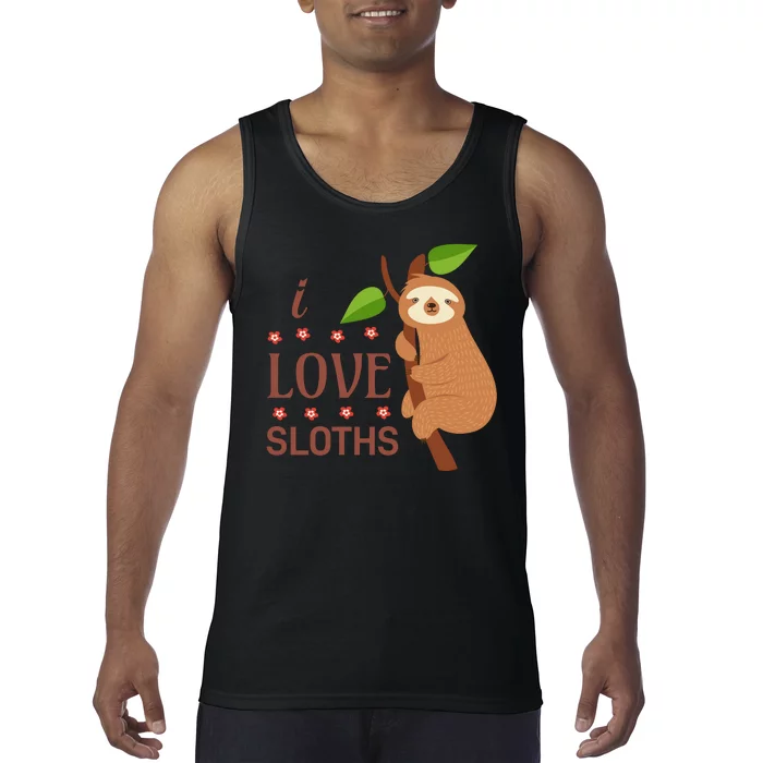 I Love Sloths Tank Top