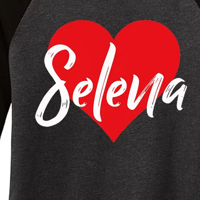 I Love Selena First Name I Heart Named Women's Tri-Blend 3/4-Sleeve Raglan Shirt