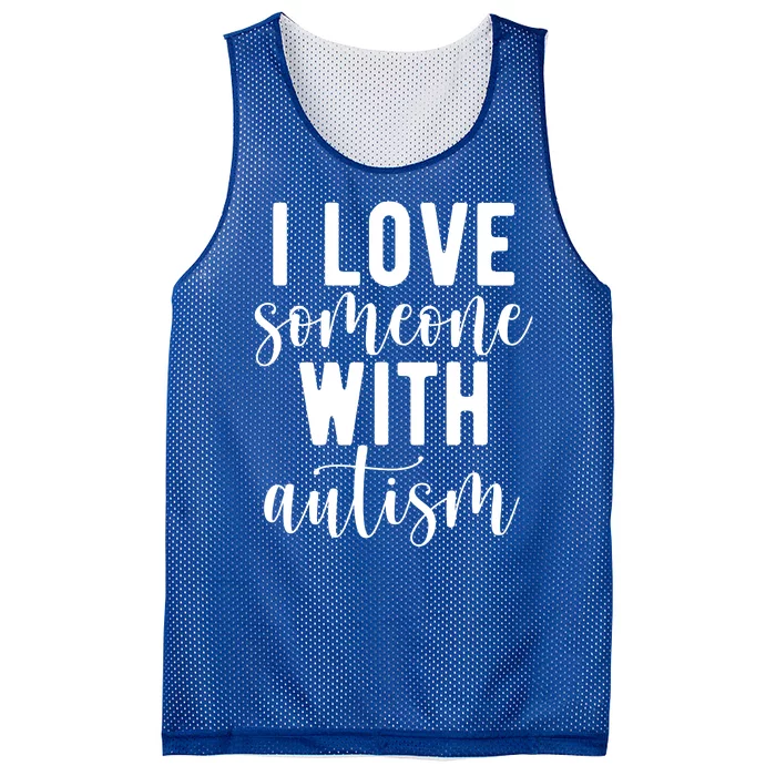 I Love Someone With Autism Mesh Reversible Basketball Jersey Tank