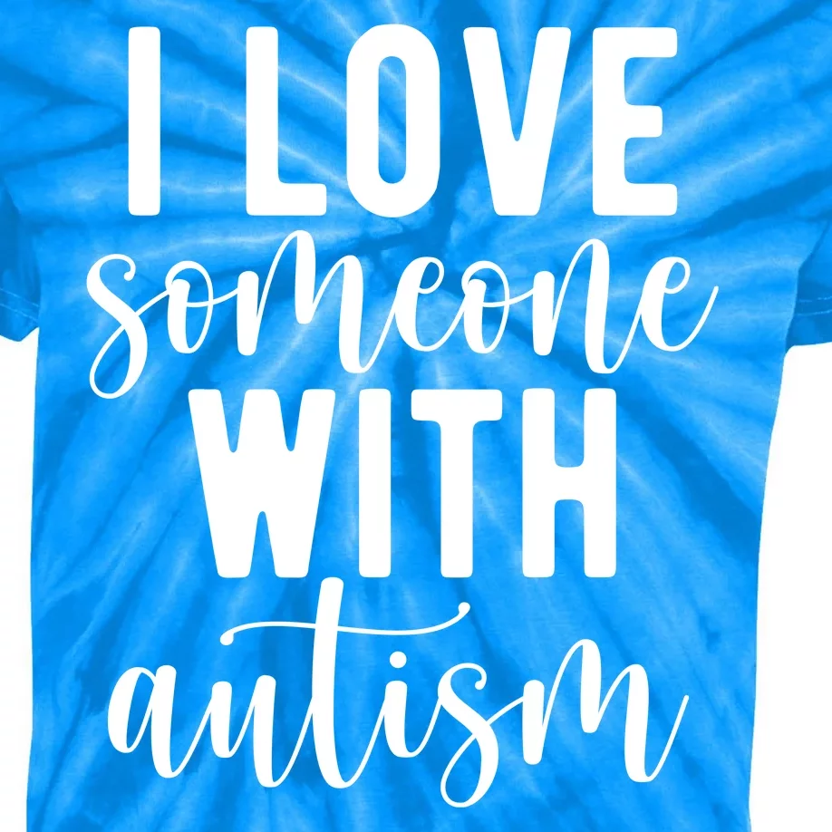 I Love Someone With Autism Kids Tie-Dye T-Shirt