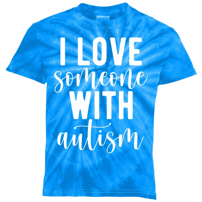 I Love Someone With Autism Kids Tie-Dye T-Shirt