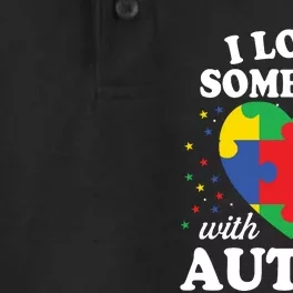 I Love Someone With Autism Awareness Dry Zone Grid Performance Polo