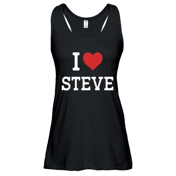 I Love Steve I Heart Steve Funny Gift For Steve Ladies Essential Flowy Tank