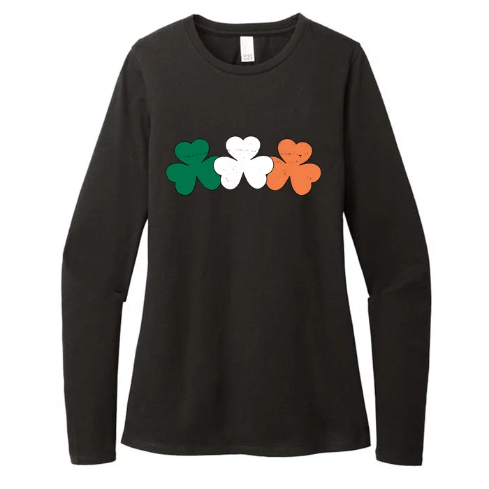 Irish Lucky Shamrock St Patrick Womens CVC Long Sleeve Shirt