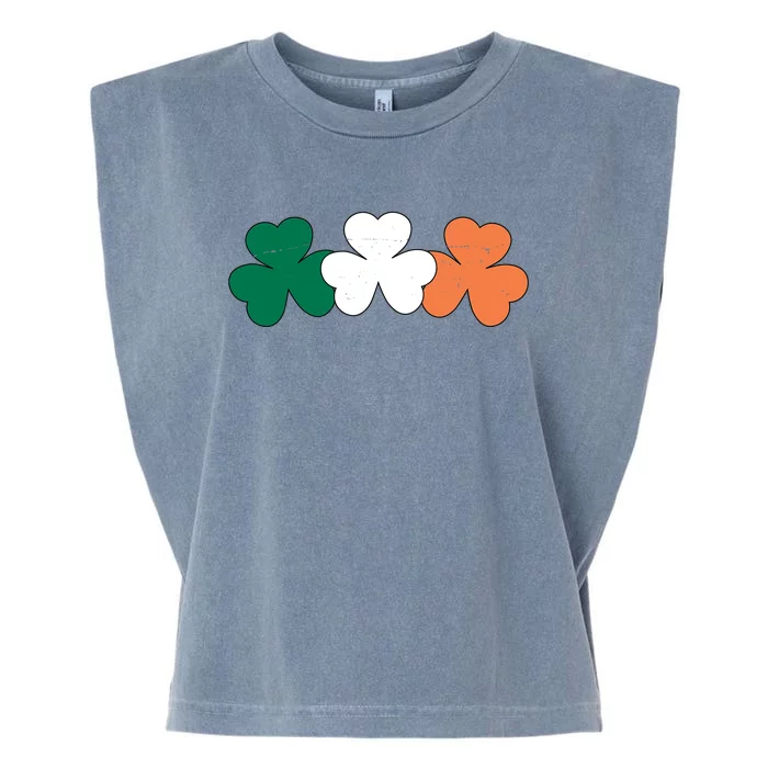 Irish Lucky Shamrock St Patrick Garment-Dyed Women's Muscle Tee