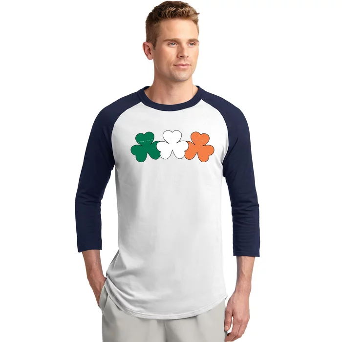 Irish Lucky Shamrock St Patrick Baseball Sleeve Shirt