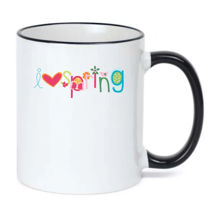 I Love Spring Colorful Black Color Changing Mug