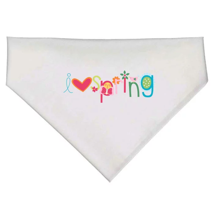 I Love Spring Colorful USA-Made Doggie Bandana