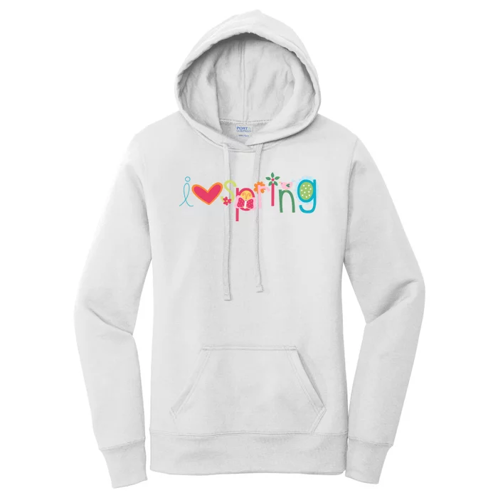 I Love Spring Colorful Women's Pullover Hoodie