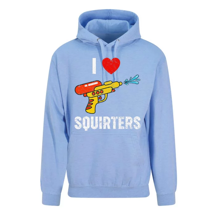 I Love Squirters Funny I Heart Squirters Unisex Surf Hoodie