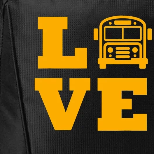 I Love School Buses, School Bus Lovers City Backpack