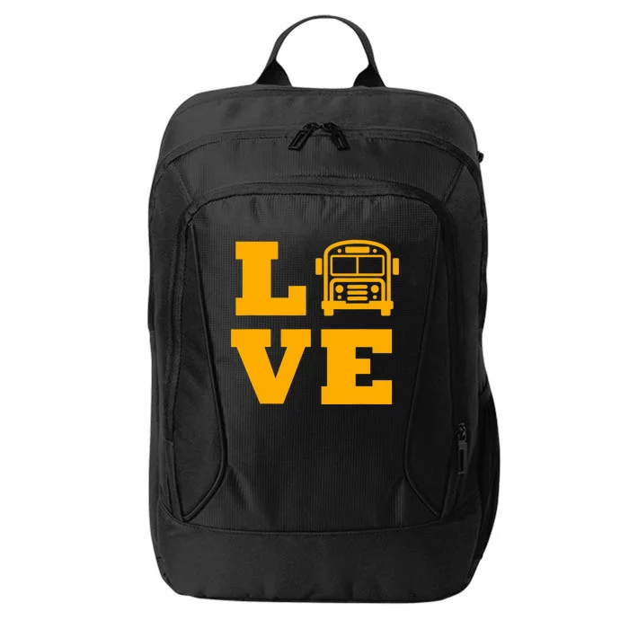 I Love School Buses, School Bus Lovers City Backpack