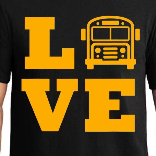 I Love School Buses, School Bus Lovers Pajama Set