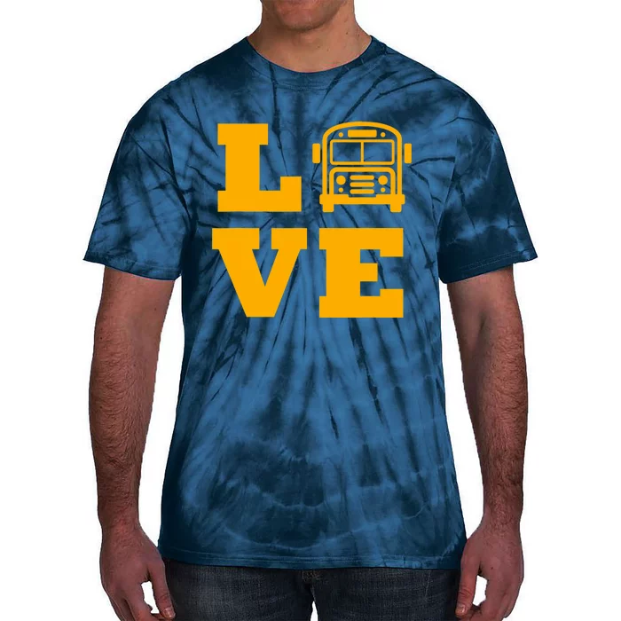 I Love School Buses, School Bus Lovers Tie-Dye T-Shirt