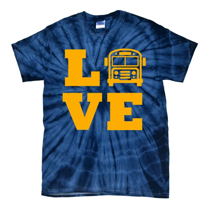 I Love School Buses, School Bus Lovers Tie-Dye T-Shirt