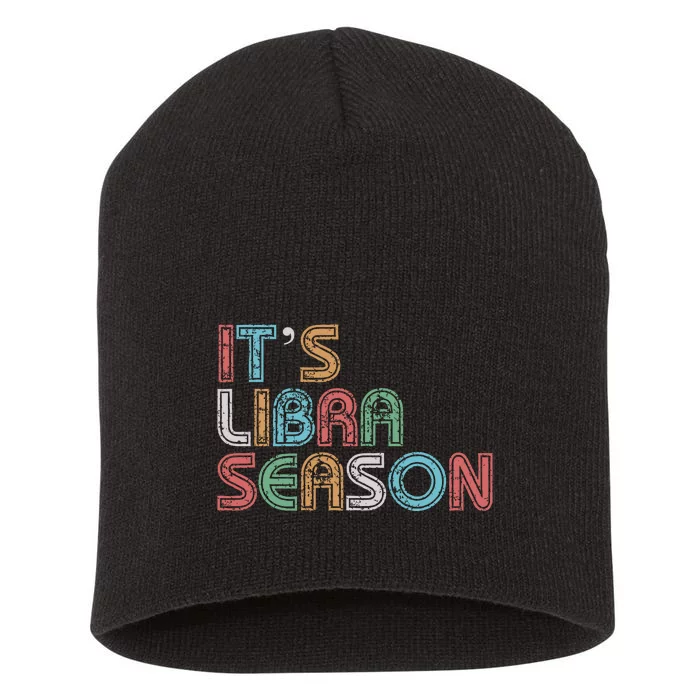 ItS Libra Season Birthday Retro Short Acrylic Beanie